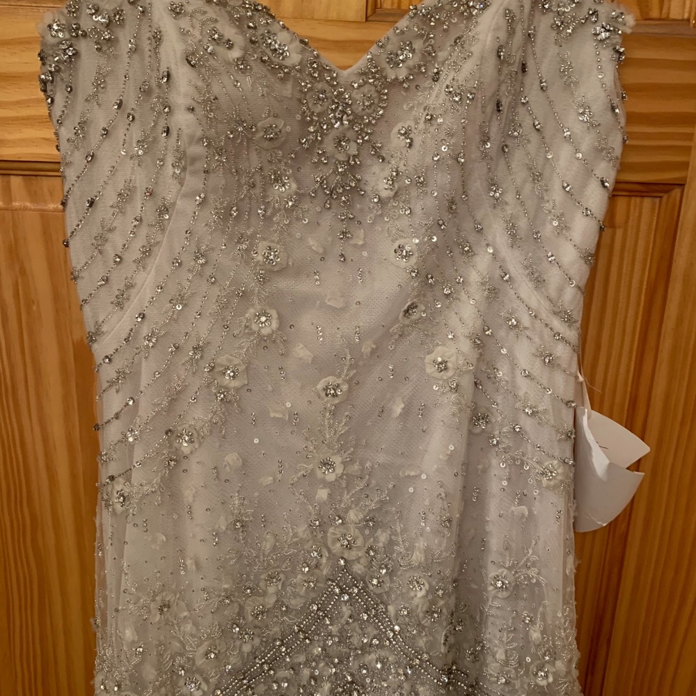 Lazaro 3405 wedding gown size 10 - Picture 5 of 6